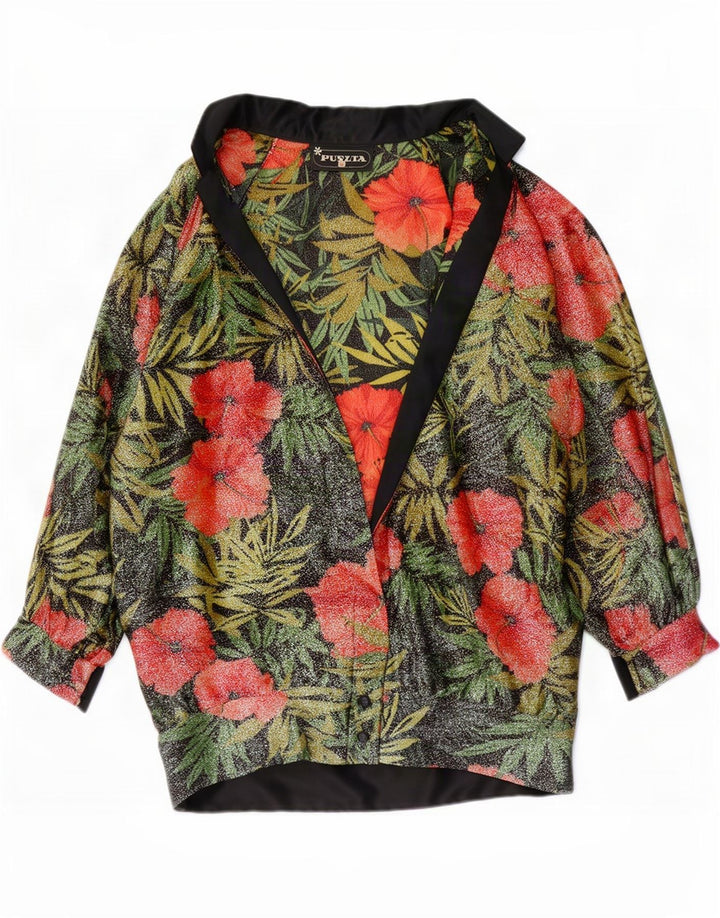 Top cardigan con maniche a 3/4 da donna Puszta EU 40 medio multicolore floreale