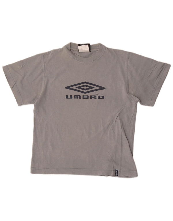 T-shirt grafica per ragazzi Umbro Top 11-12 anni in cotone grigio