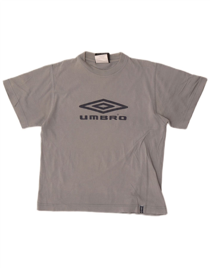 T-shirt grafica per ragazzi Umbro Top 11-12 anni in cotone grigio