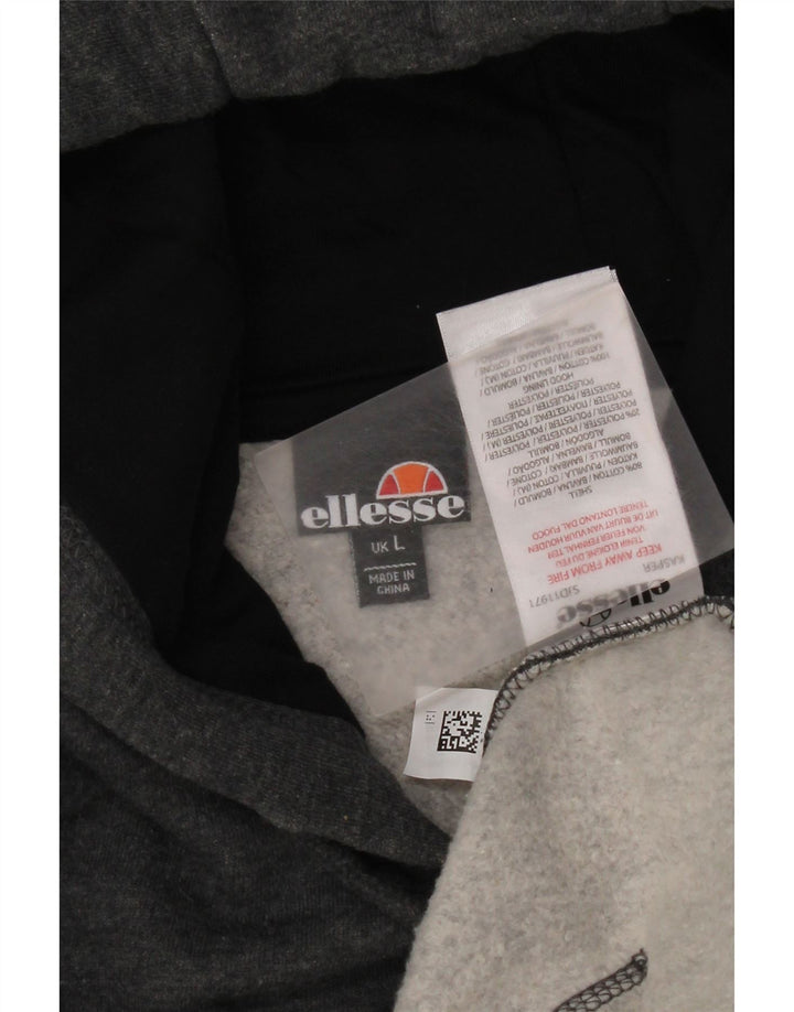 Felpa con cappuccio da uomo Ellesse grande in cotone grigio