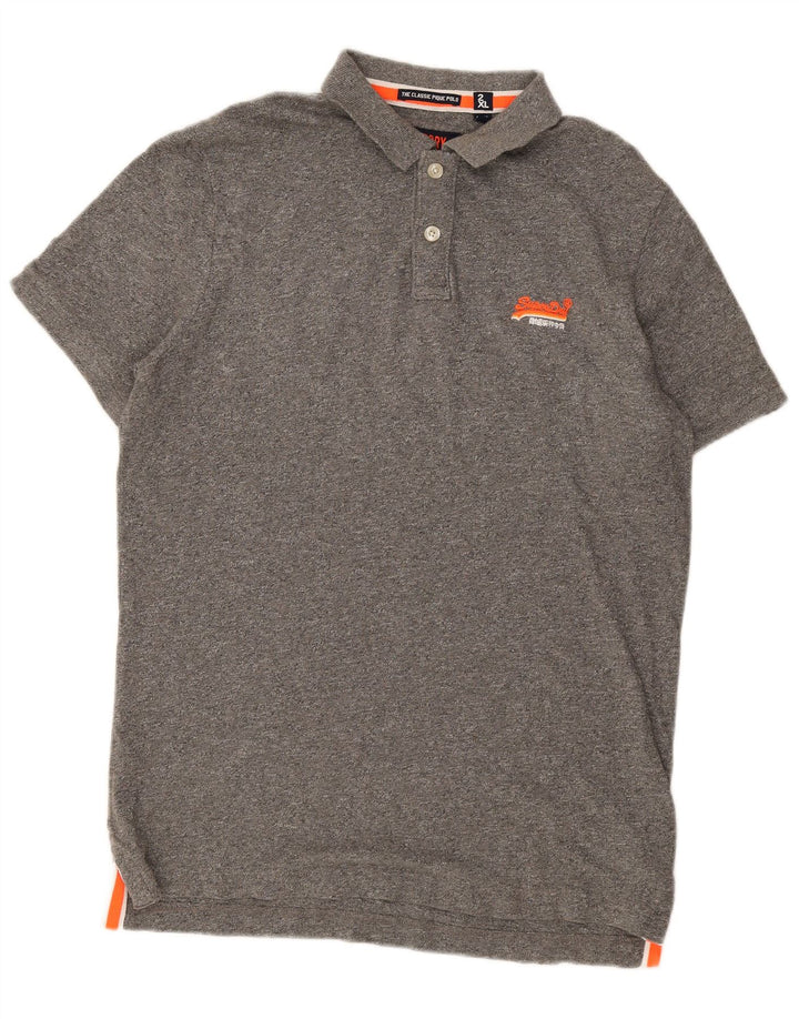 Polo da uomo Superdry 2XL in cotone grigio