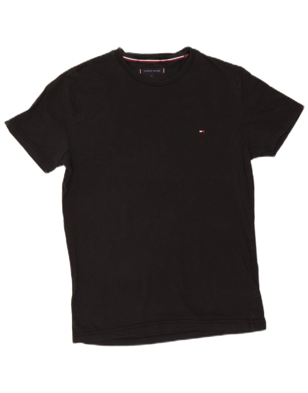 T-shirt da uomo Tommy Hilfiger Top piccola in cotone nero