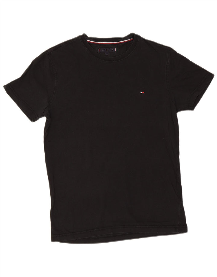 T-shirt da uomo Tommy Hilfiger Top piccola in cotone nero