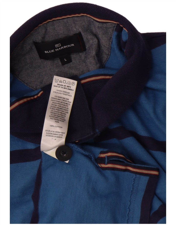 Marks & Spencer Felpa da uomo Blue Harbour Maglione grande a righe blu