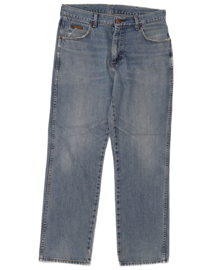 Jeans dritti da uomo Wrangler W33 L30 cotone blu