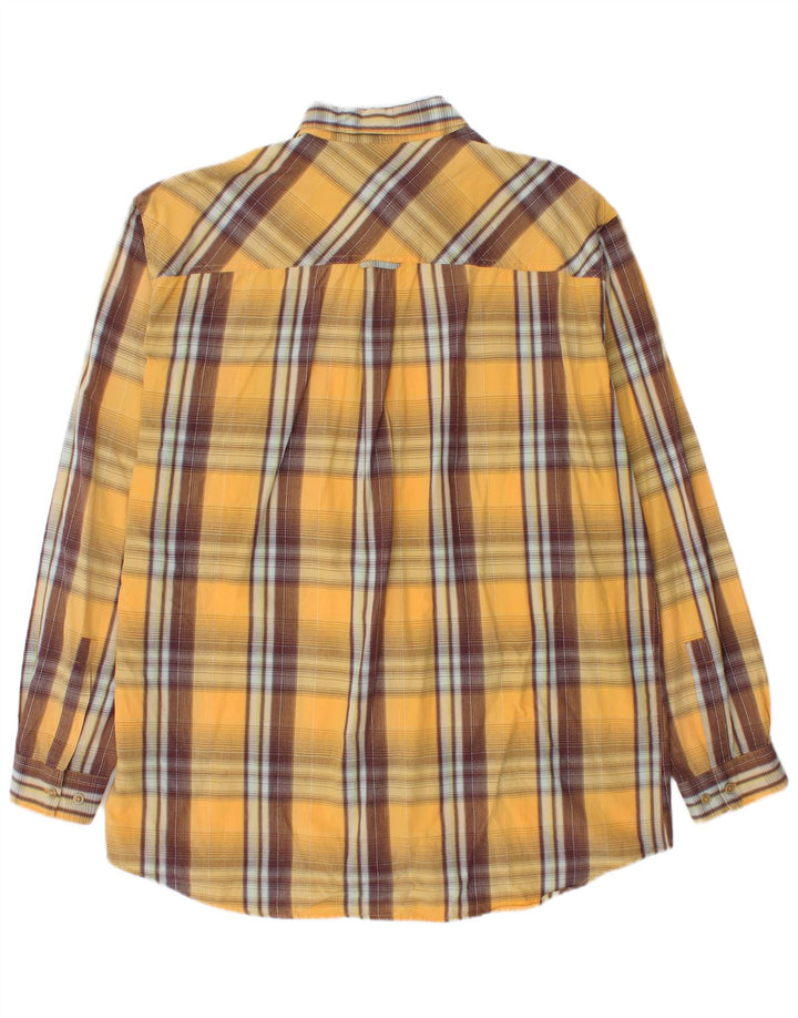 Camicia da uomo Marlboro Classics 2XL cotone a quadri gialli
