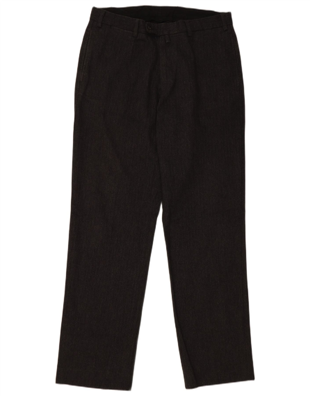 Pantaloni da abito dritti da uomo GANT IT 50 Large W34 L32 Grigio a spina di pesce