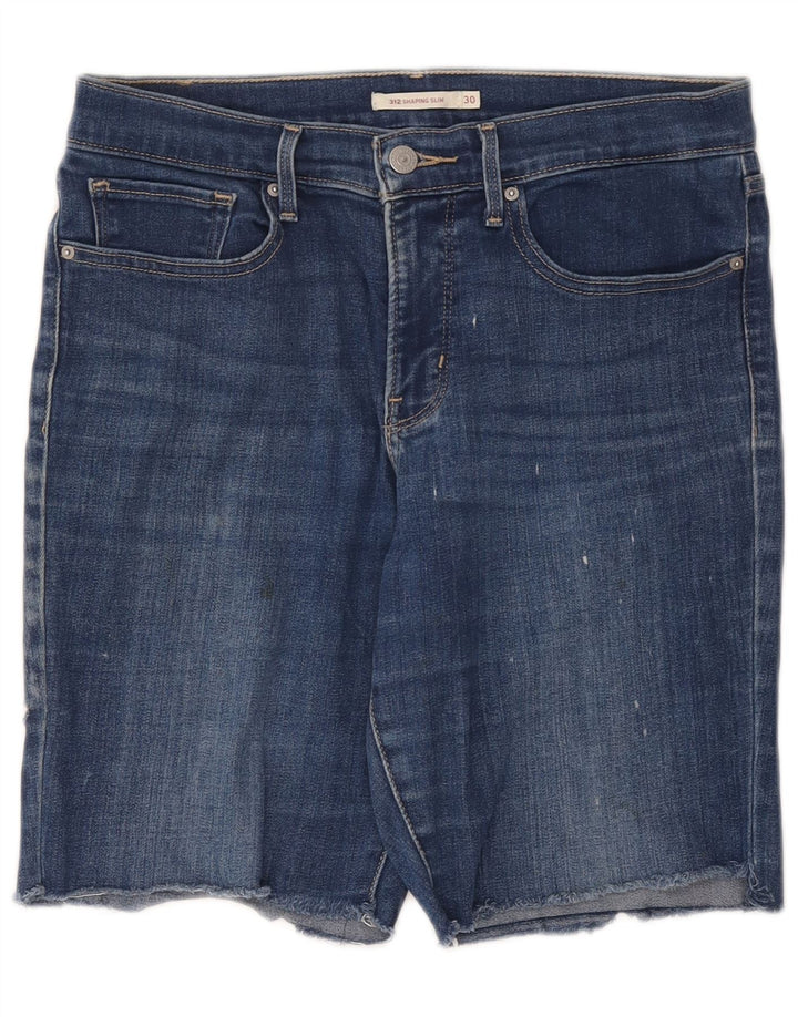 Pantaloncini di jeans Levi's 312 da donna W30 cotone blu medio