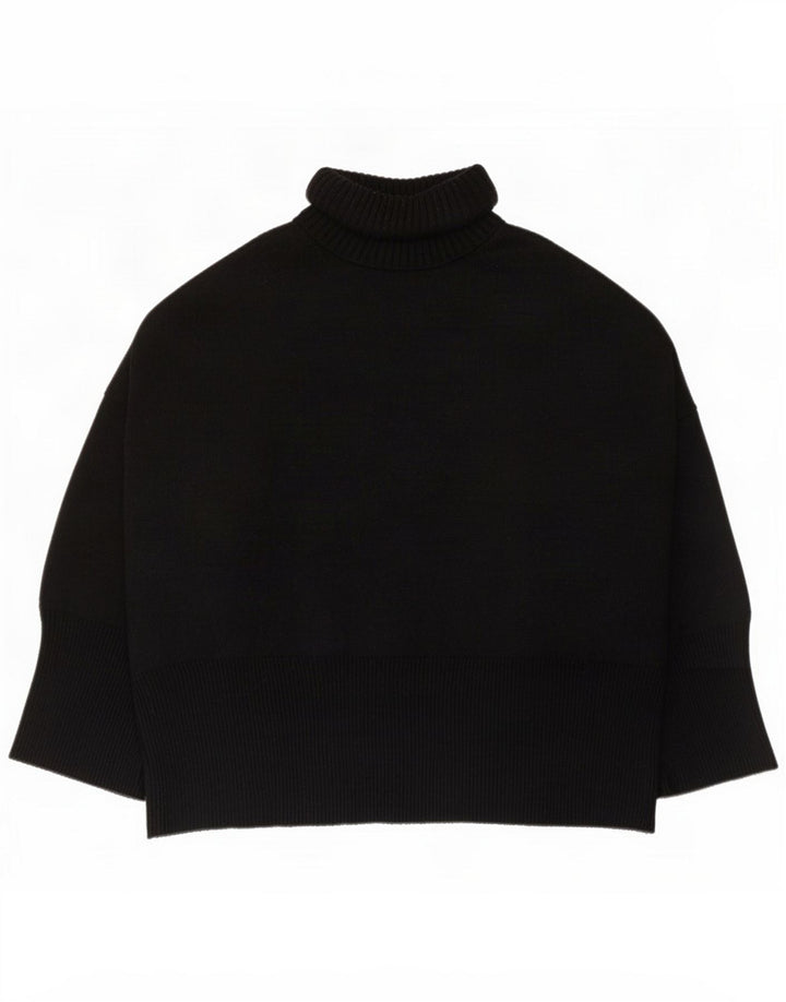 Topshop Maglione maglione oversize da donna con collo alto UK 14 Medio Nero