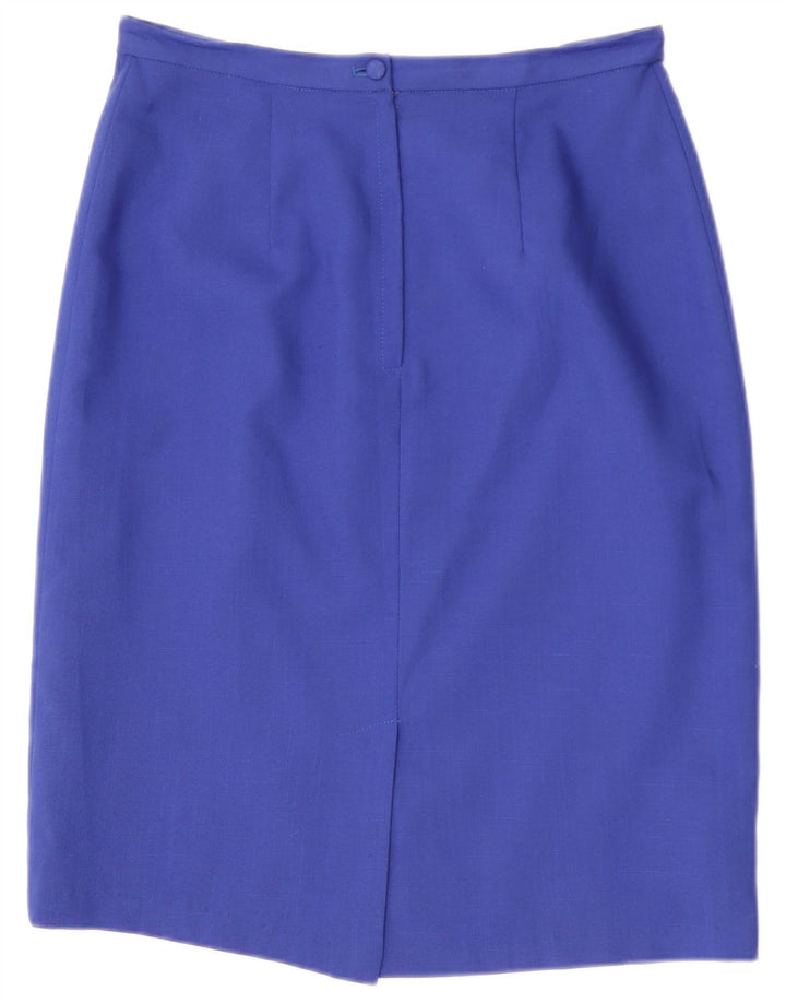 Set gonna da donna in 2 pezzi a 4 bottoni Berkertex UK 14 grande poliestere blu