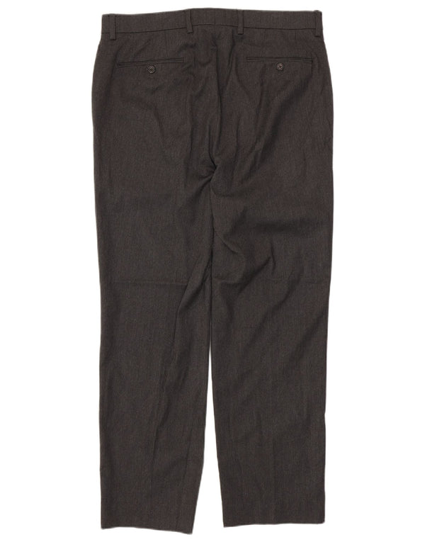RALPH LAUREN Mens Straight Suit Trousers W33 L32 Grey Polyester