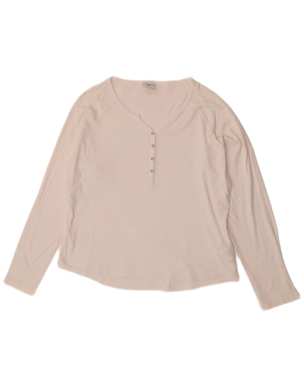 Maglia a maniche lunghe da donna Columbia UK 18 XL cotone bianco