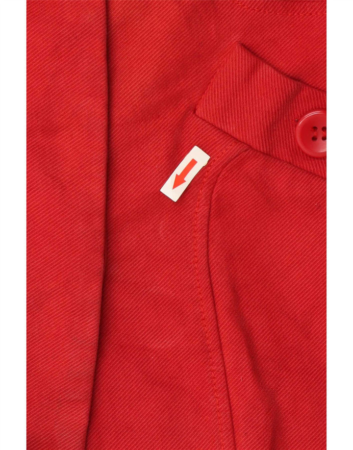 Giacca blazer da donna a 2 bottoni Topshop UK 10 piccola in cotone rosso