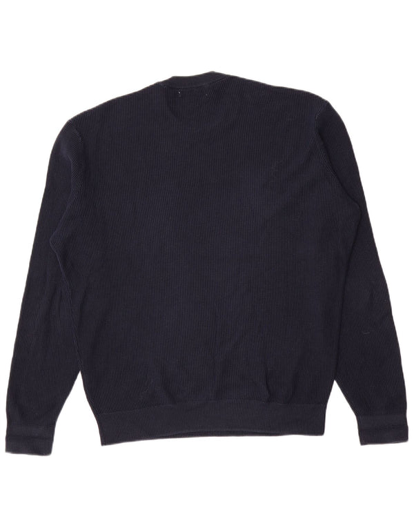 Maglione maglione girocollo da uomo Zara blu navy medio