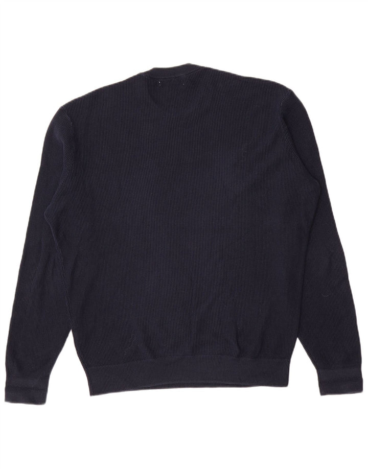 Maglione maglione girocollo da uomo Zara blu navy medio