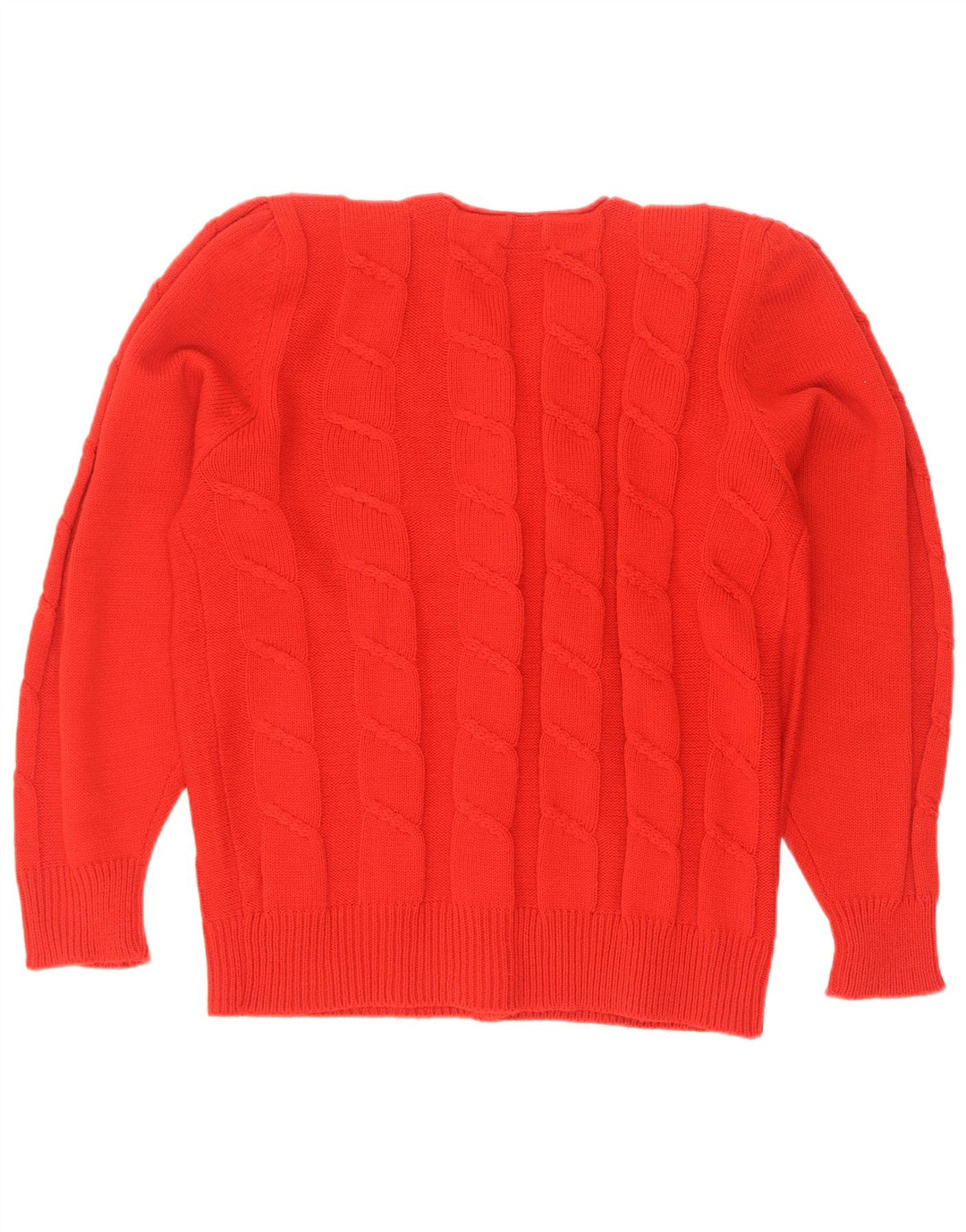 Maglione cardigan da donna vintage UK 14/16 Poliacrilico rosso medio