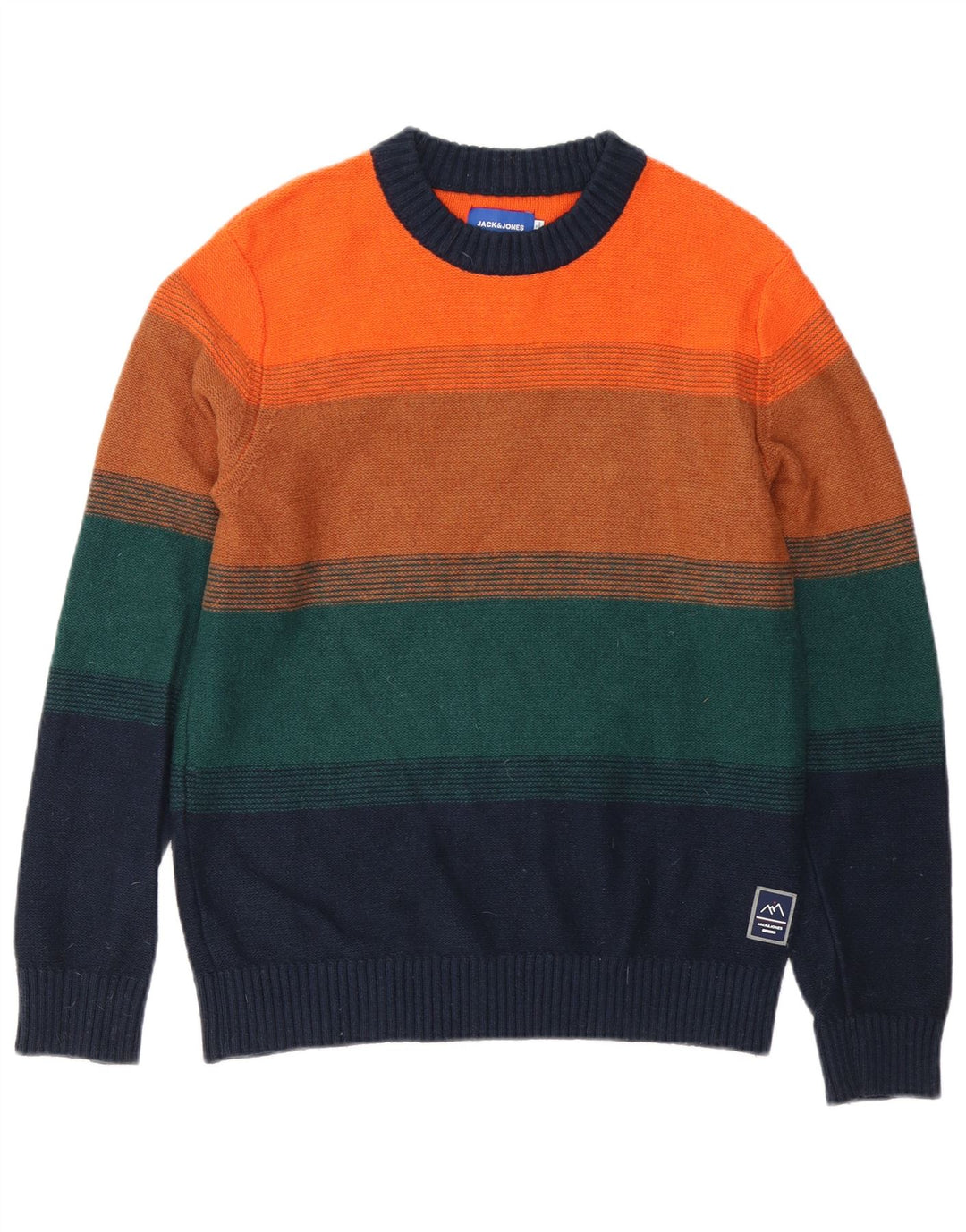 Jack & Jones Maglione girocollo da uomo a righe medie multicolore