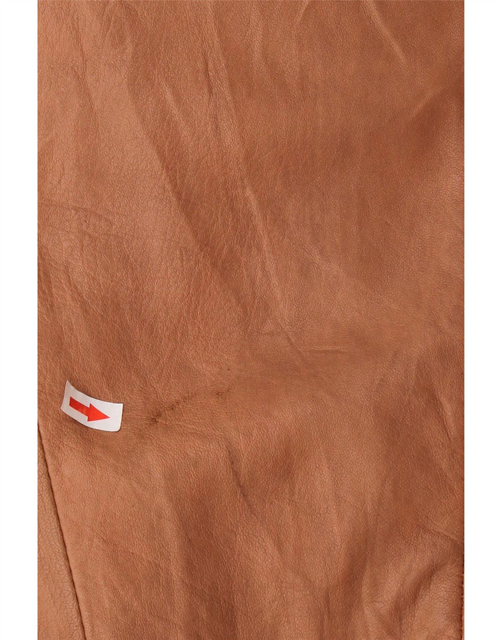 Giacca in shearling oversize da donna vintage UK 16 grande marrone