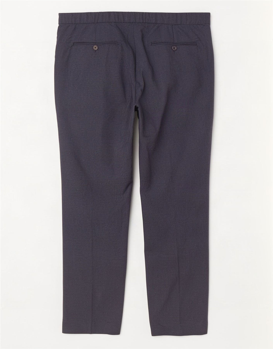 Pantaloni da abito dritti da uomo Marks & Spencer W40 L29 pied de poule blu navy