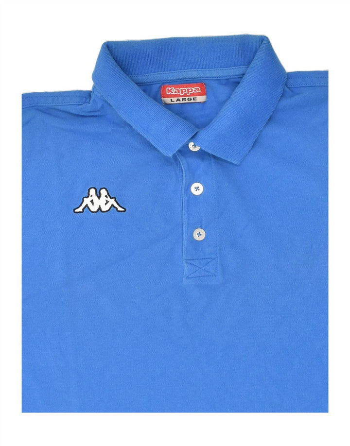 KAPPA Mens Polo Shirt Large Blue Cotton | Vintage Kappa | Thrift | Second-Hand Kappa | Used Clothing | Messina Hembry 