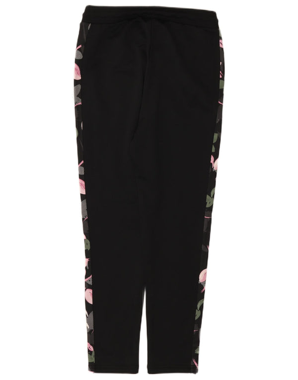 Pantaloni della tuta da donna Puma UK 10 Small Nero Floreale Poliestere