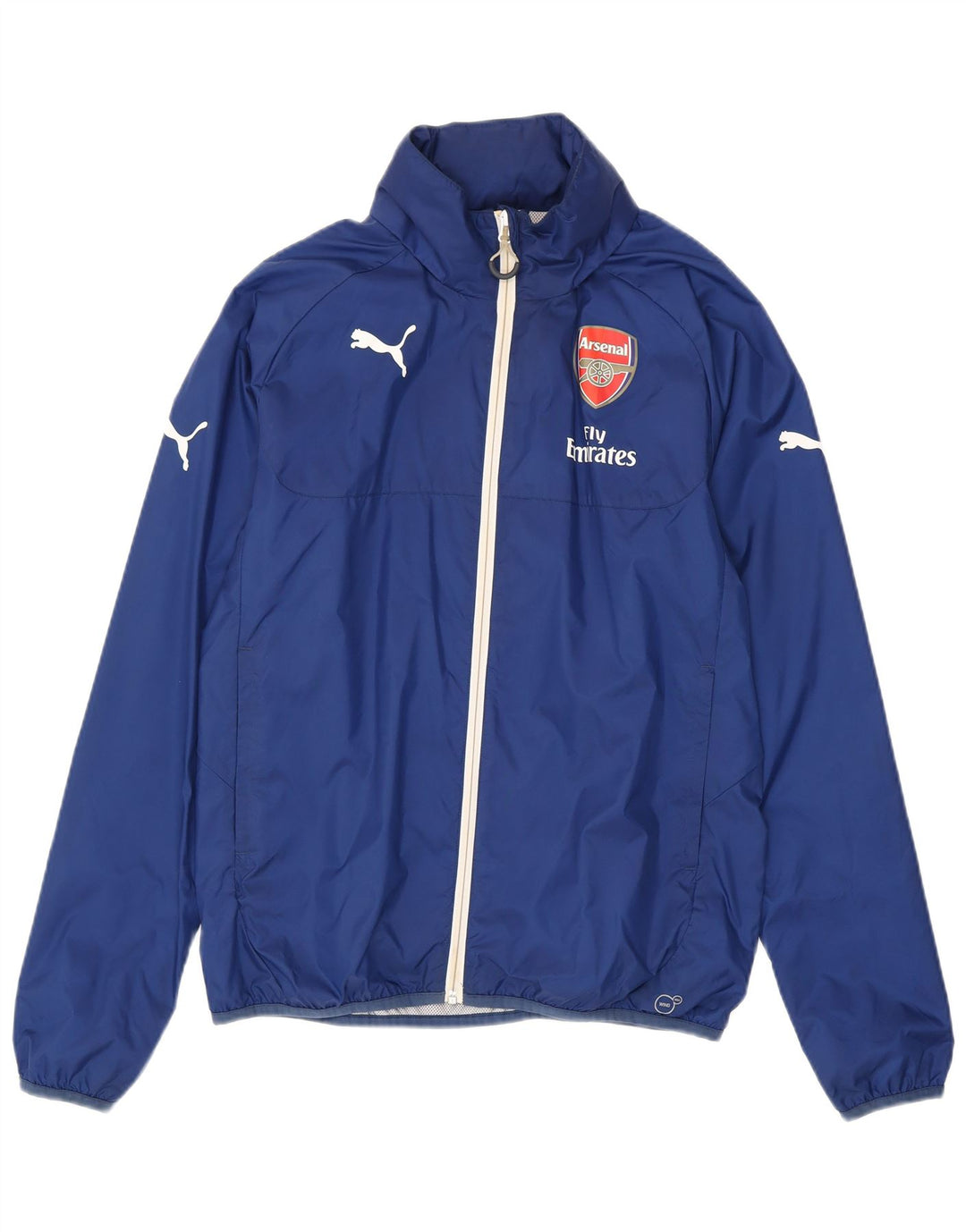 Giacca antipioggia con cappuccio Puma da uomo Arsenal UK 38 nylon blu medio