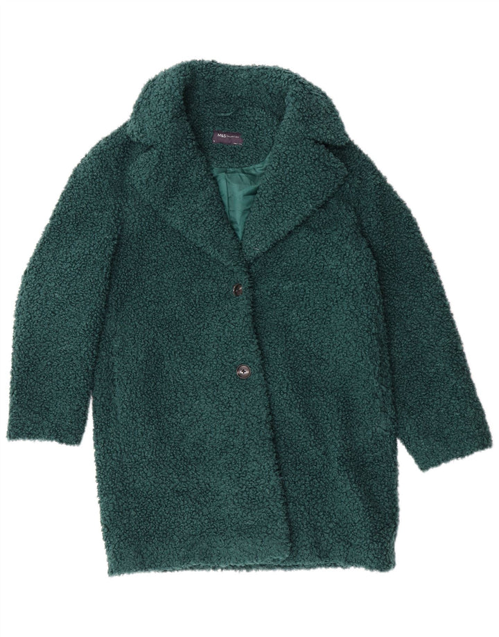 Soprabito in pile da donna Marks & Spencer UK 12 poliestere verde medio