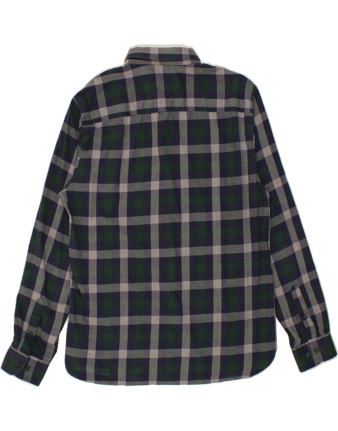 JACK & JONES Mens Tailored Shirt XL Navy Blue Check Vintage Jack & Jones and Second-Hand Jack & Jones from Messina Hembry 