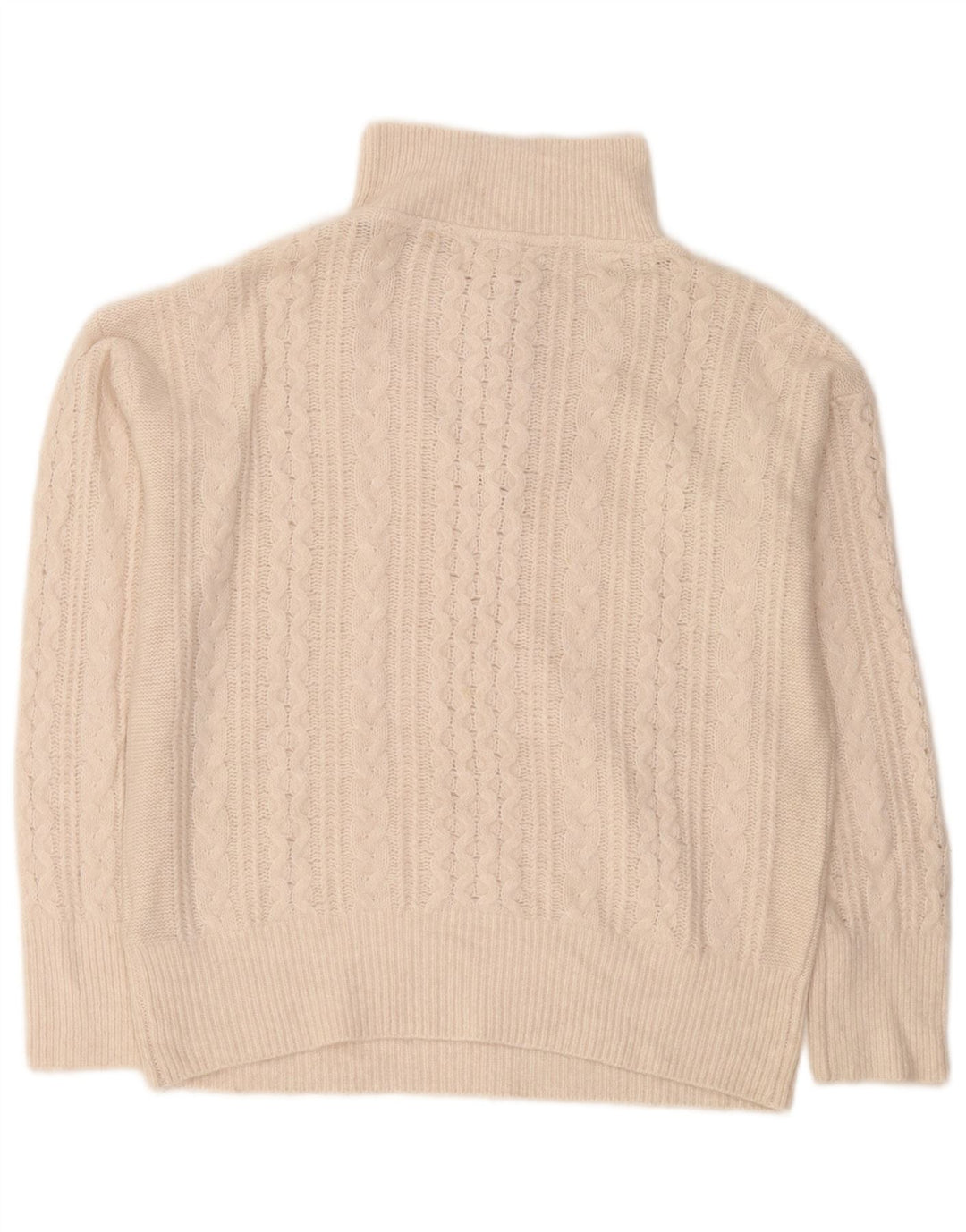 Maglione maglione oversize con zip e collo da donna Fat Face UK 12 medio bianco sporco