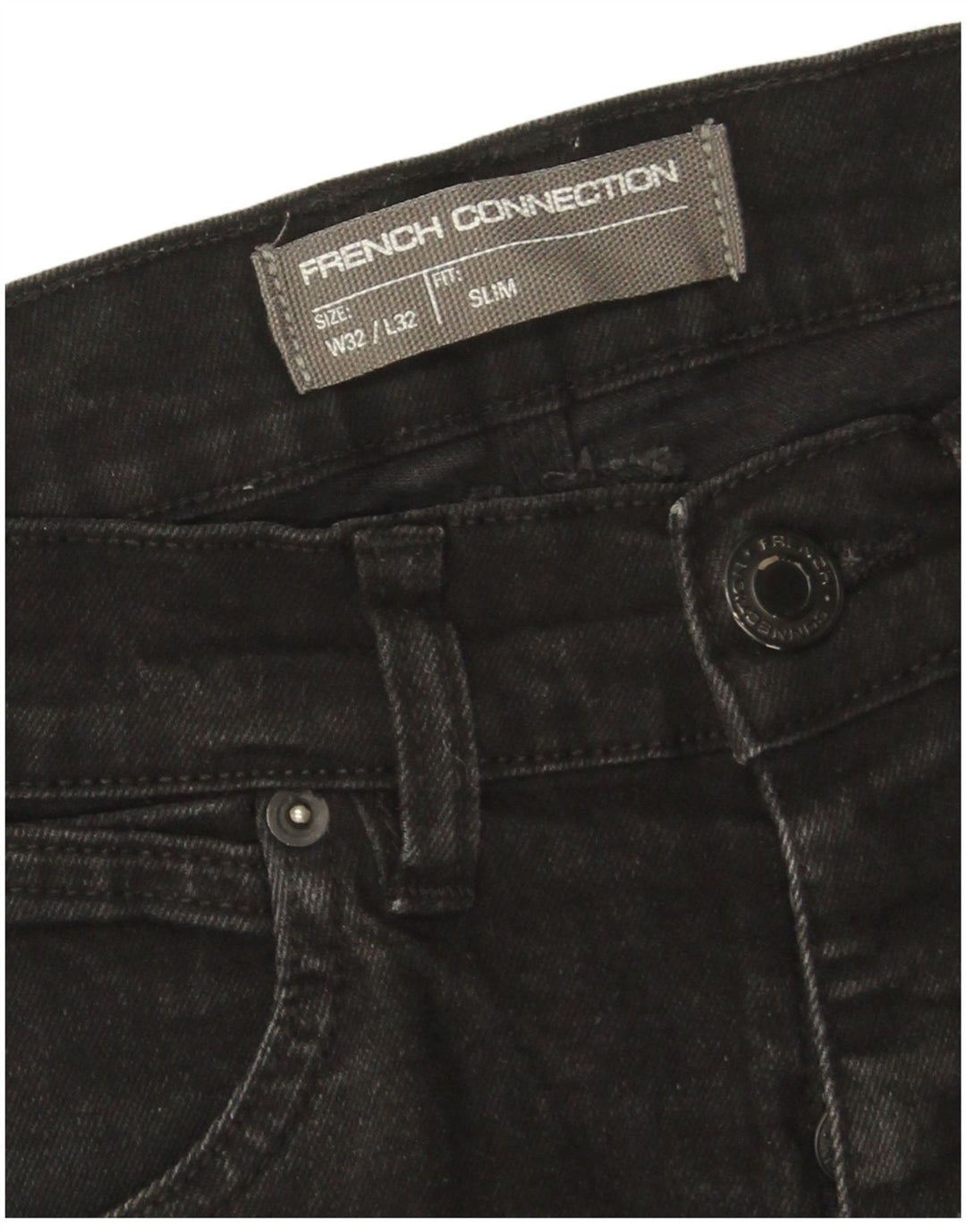 Jeans slim da uomo French Connection W32 L32 cotone nero