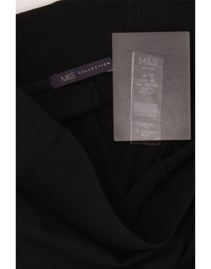 Leggings da donna Marks & Spencer UK 12 cotone nero medio