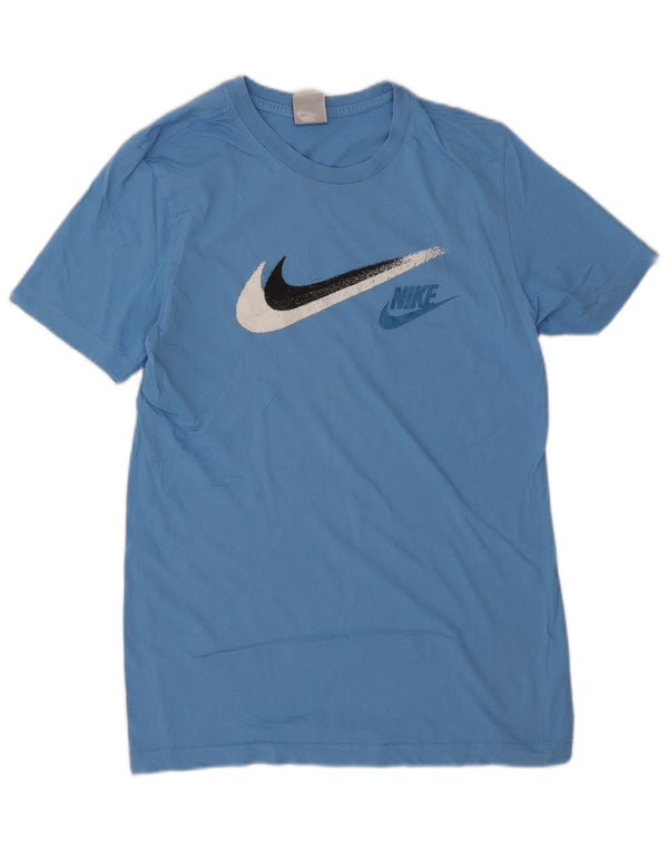T-shirt grafica da uomo Nike Top Small in cotone blu
