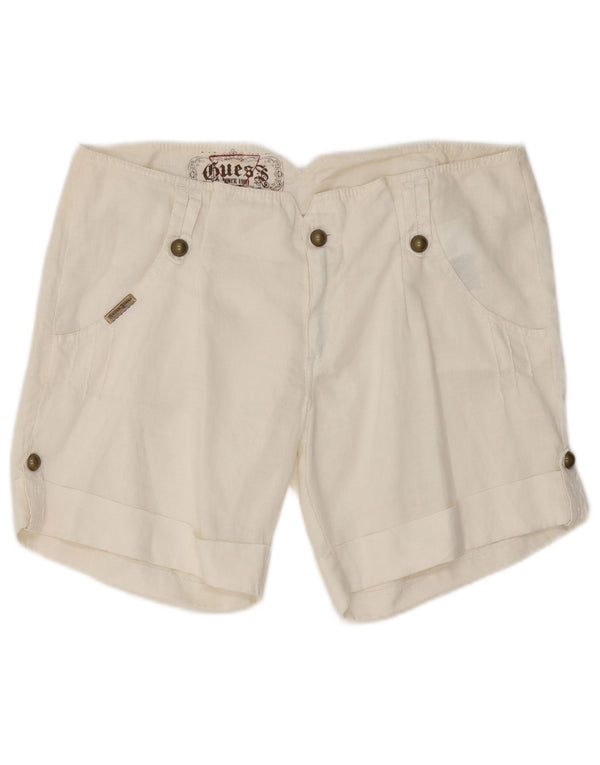 Pantaloncini casual da donna Guess W31 Medium White Ramie