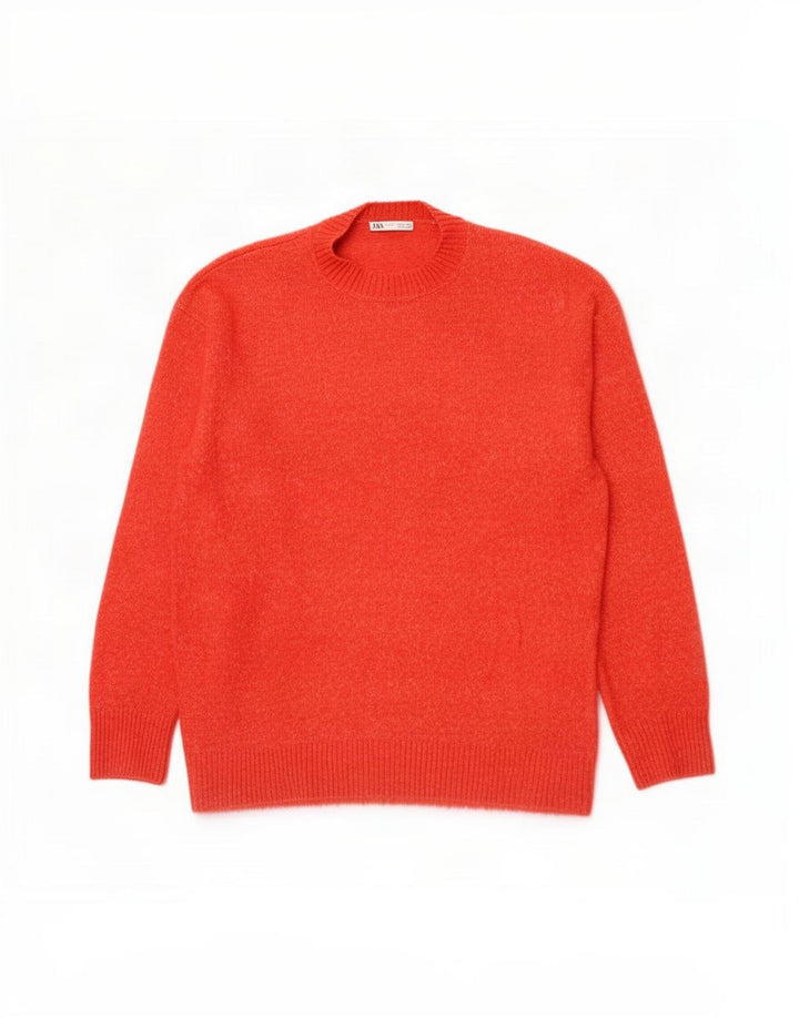 Maglione maglione girocollo da uomo Zara arancione medio
