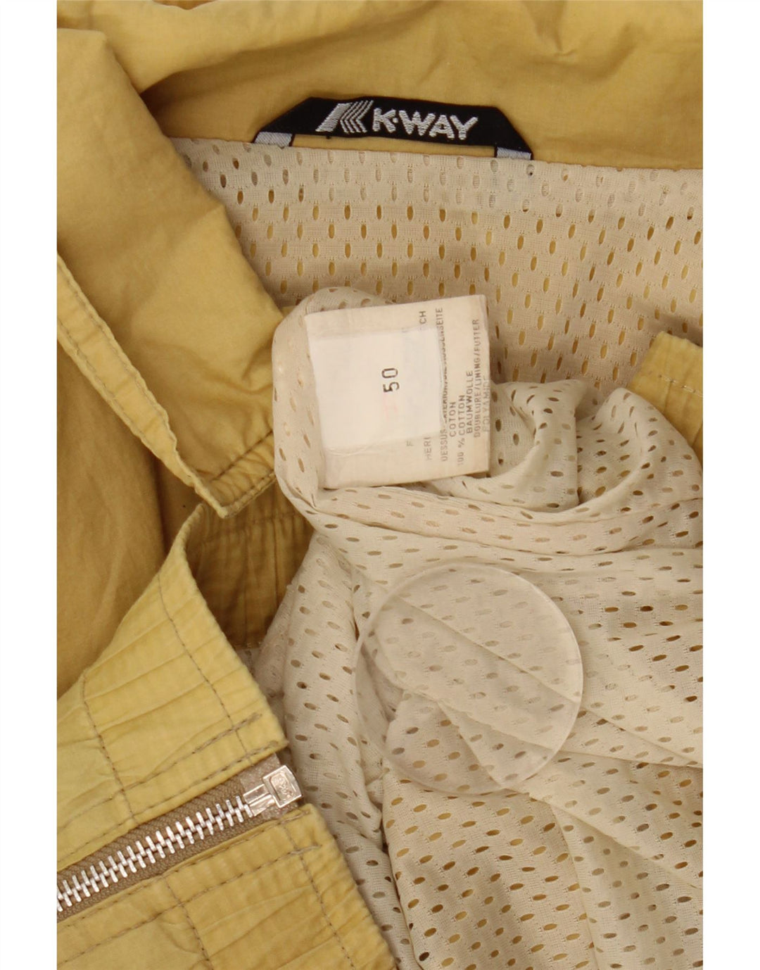Giubbotto Bomber Uomo K-Way IT 50 Large Giallo Cotone