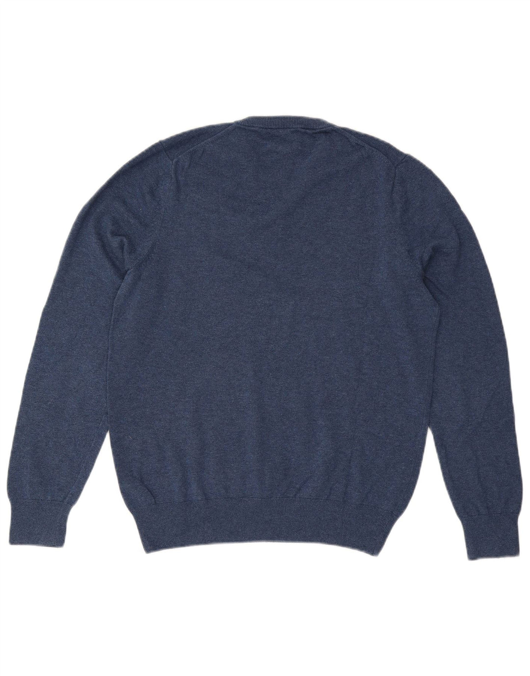 Maglione da uomo con scollo a V Marks & Spencer in cotone blu medio