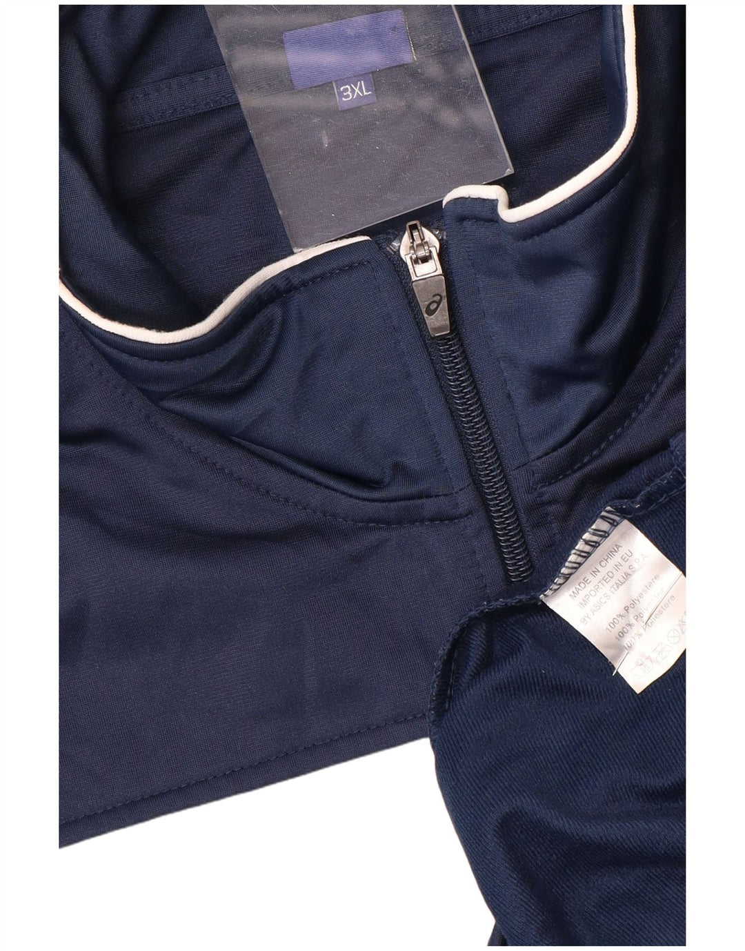 Giacca sportiva ASICS da uomo con grafica 3XL Blu navy a blocchi di colore