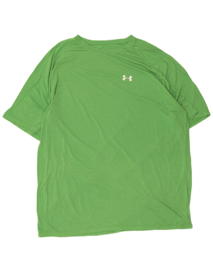 T-shirt Heat Gear da uomo UNDER ARMOUR Top 2XL poliestere verde