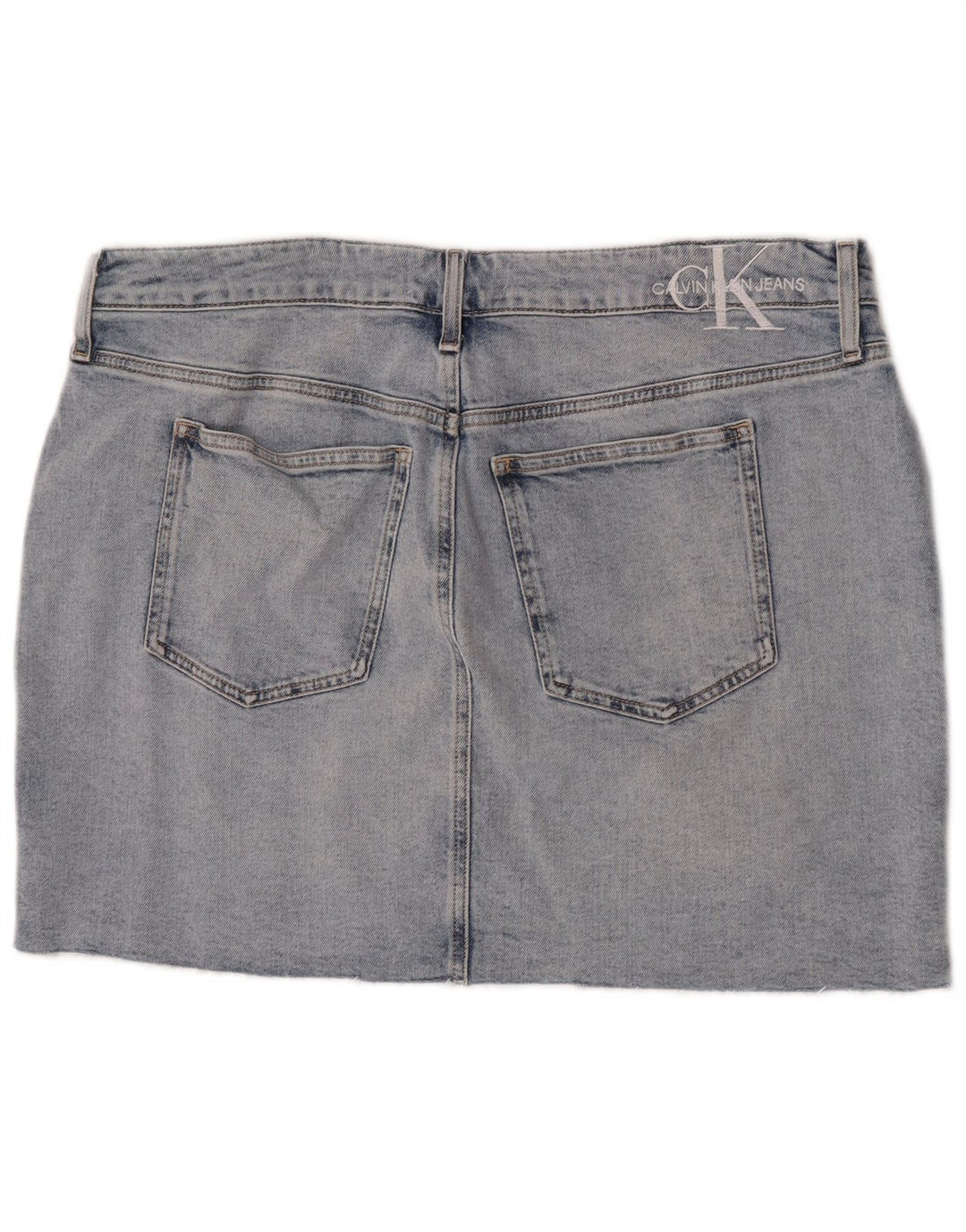 Mini gonna di jeans da donna Calvin Klein W36 L17 Blu