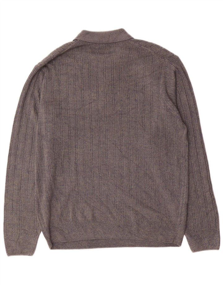 Dockers Maglione da uomo con collo alto Maglione grande acrilico chiazzato grigio