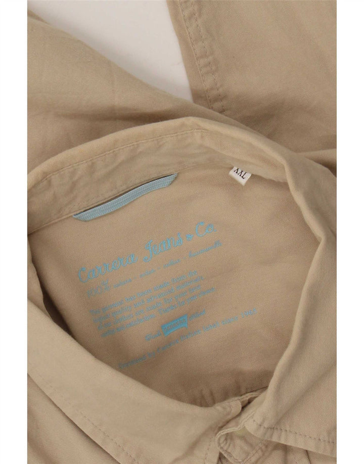 Camicia Carrera Uomo 2XL Cotone Beige