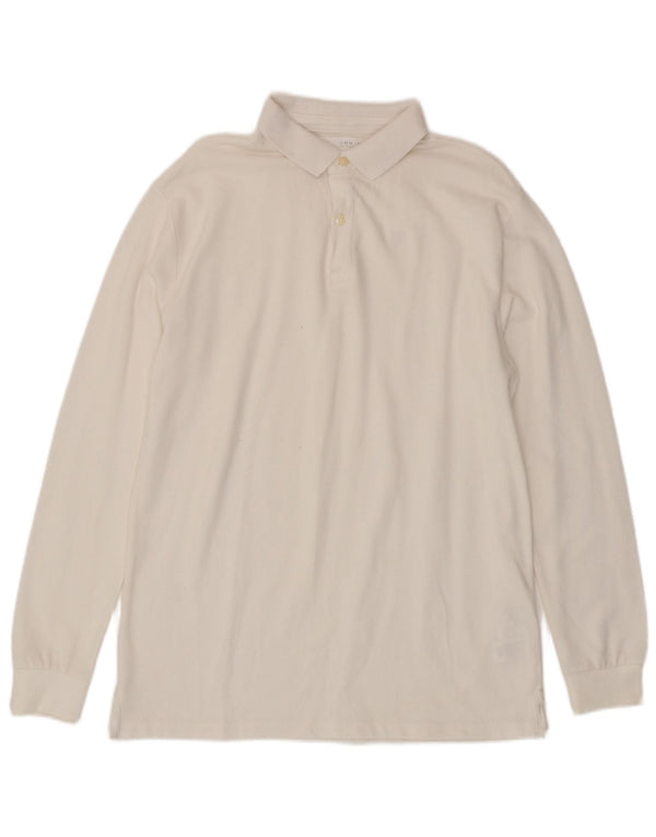 Polo Zara da bambino a maniche lunghe 13-14 anni in cotone bianco