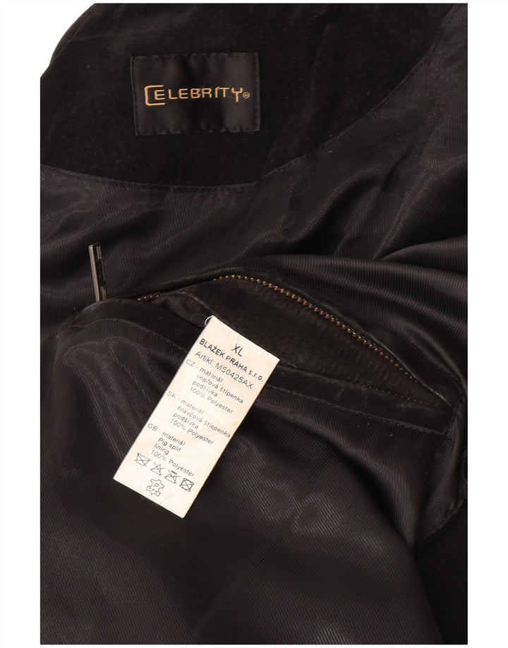 Giacca vintage in pelle scamosciata da uomo UK 42 XL in pelle marrone