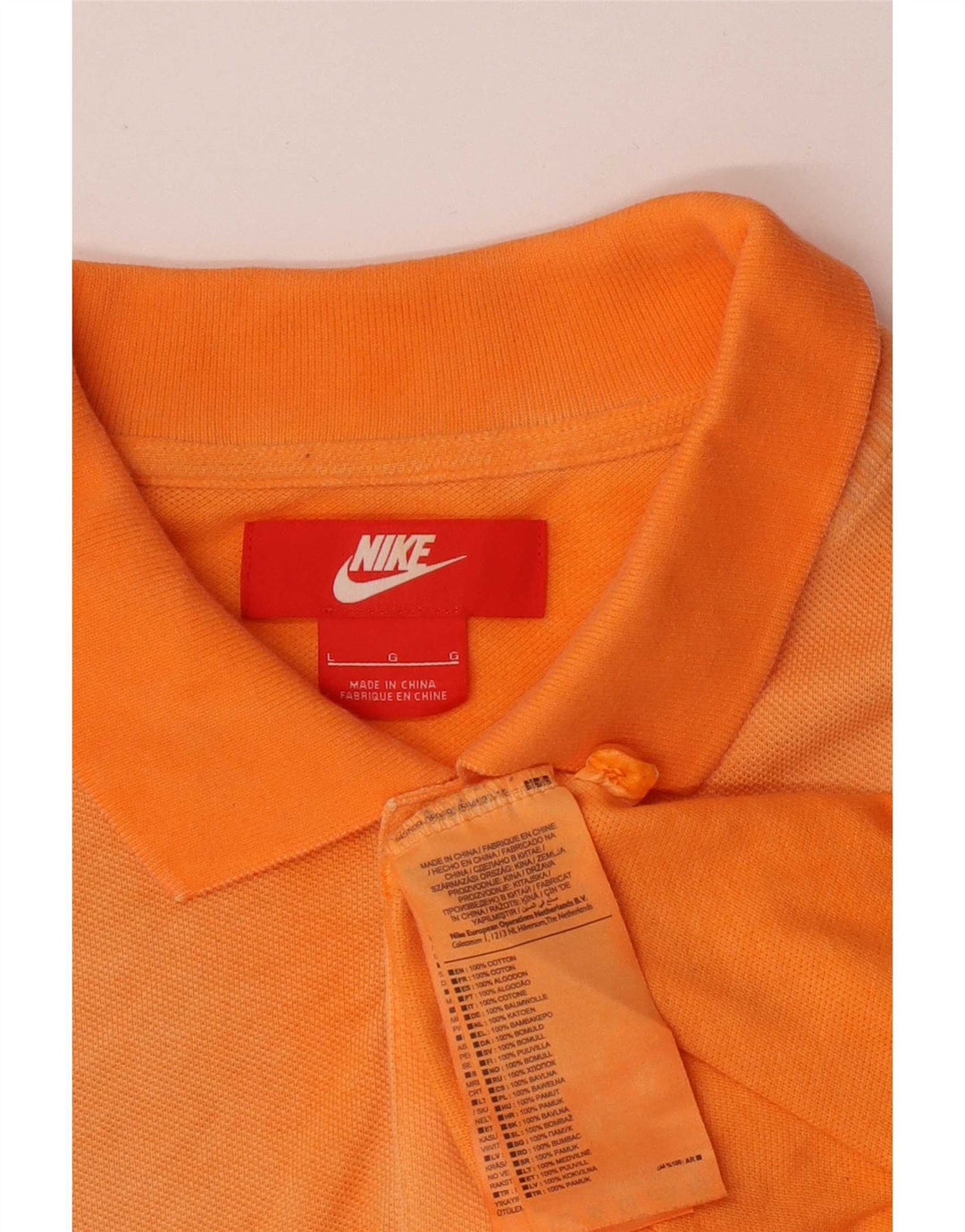 Polo Nike da uomo grande in cotone arancione