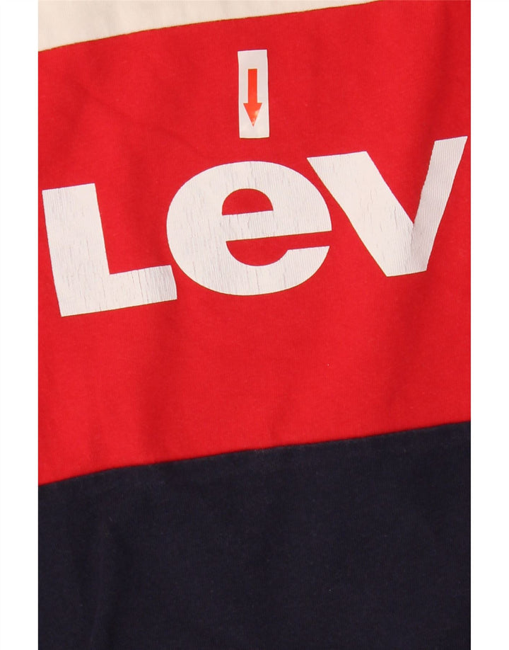 Levi's T-shirt grafica corta da donna Top UK 10 piccola multicolore