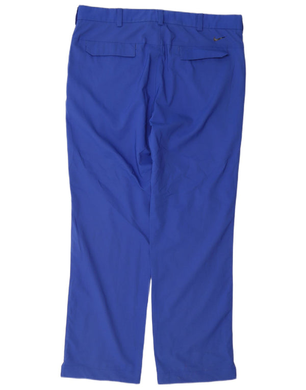 Pantaloni chino dritti Nike Dri Fit da uomo W34 L32 poliestere blu