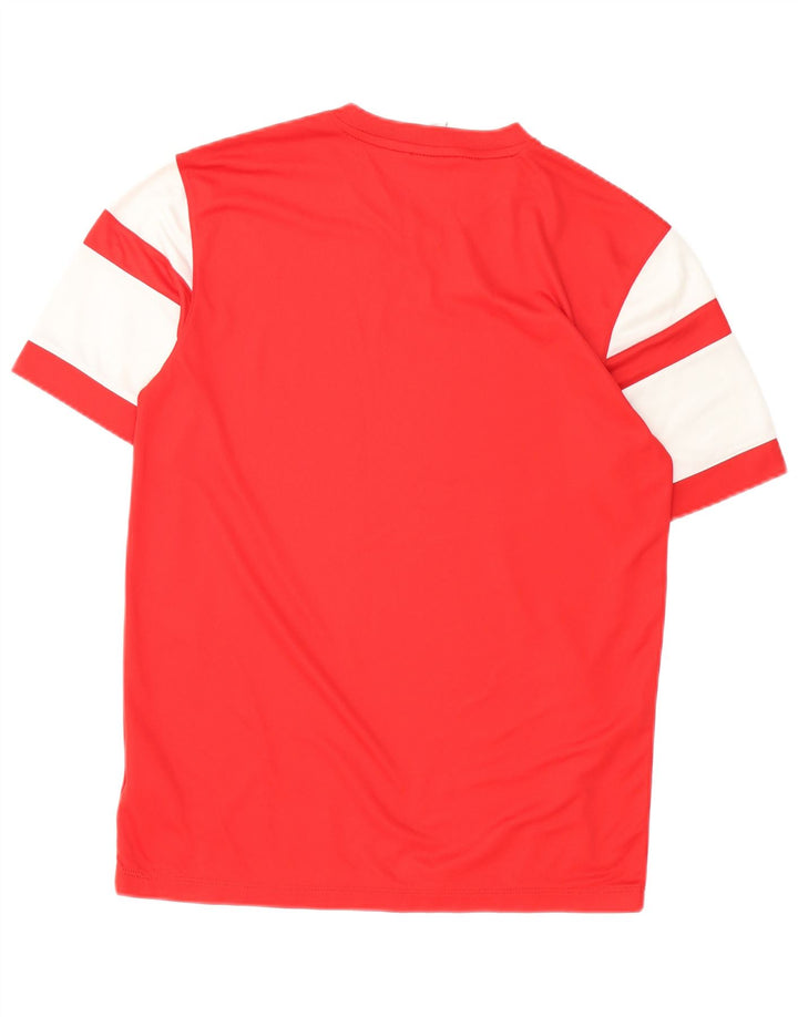 T-shirt Nike da uomo Dri Fit, top in poliestere color block rosso medio