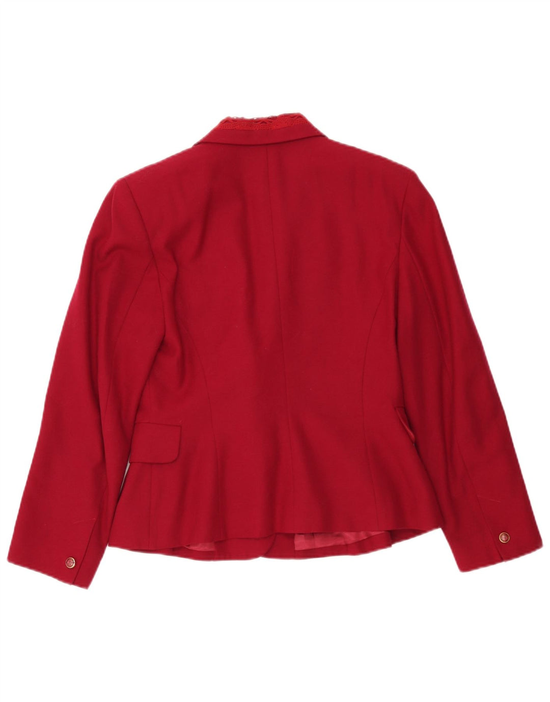 Giacca blazer doppiopetto vintage da donna IT 42 lana bordeaux media