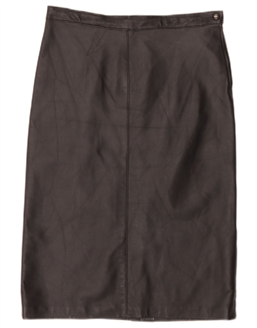 Gonna in pelle vintage da donna W30 media nera