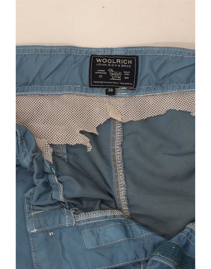 Pantaloncini da bagno da uomo Woolrich grandi in nylon blu
